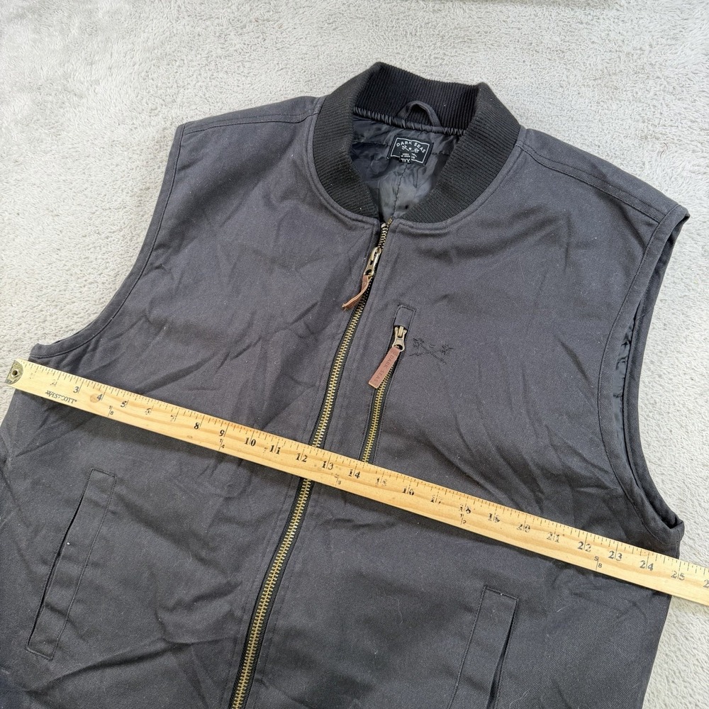 Men's Black Quilted Work Vest - Classic Zip Front - Picture 5 of 8